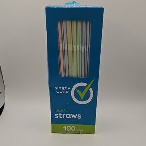 Flexible Straws - Colorful Pack of 100